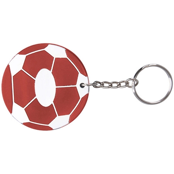 2'' Dia. Soccer Football Key Ring w/ Bottle Opener - Image 5