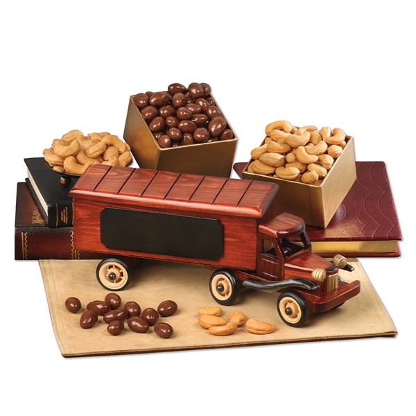 1940-Era Tractor-Trailer with Chocolate Almonds and Cashews - Image 2