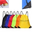 W 14.1" x H 17.7" 420D Polyester Drawstring Backpack