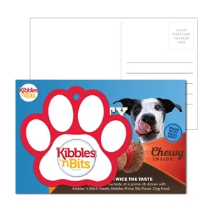 Post Card with Full Color Paw Print Luggage Tag