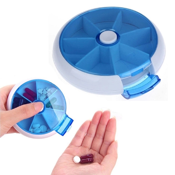 7 Day Round Twist Pill Box Or Pill Container Or Pill Case - Image 2