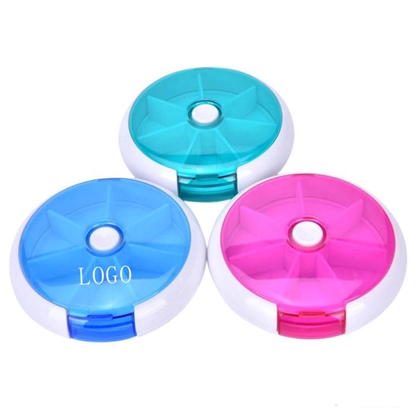 7 Day Round Twist Pill Box Or Pill Container Or Pill Case - Image 1