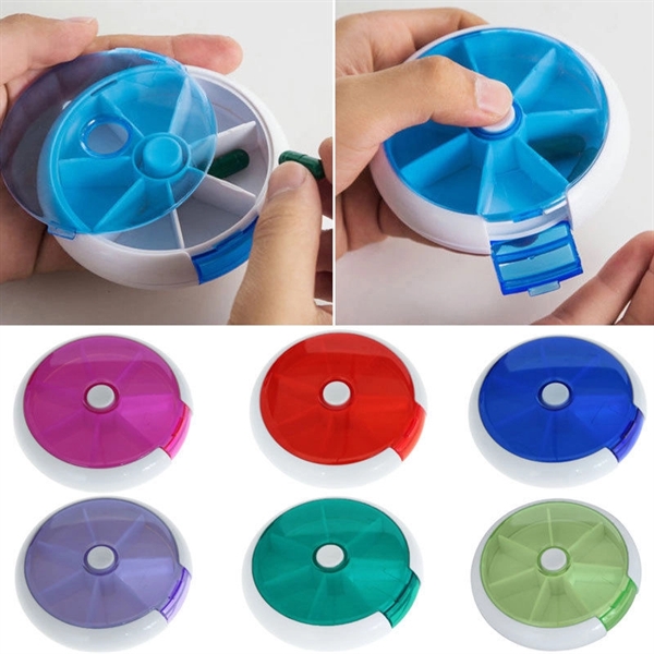 7 Day Round Twist Pill Box Or Pill Container Or Pill Case - Image 4