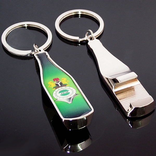 Custom Metal Opener Keychain With Epoxy Dome Full color  - Image 2