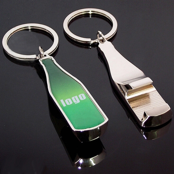 Custom Metal Opener Keychain With Epoxy Dome Full color  - Image 1