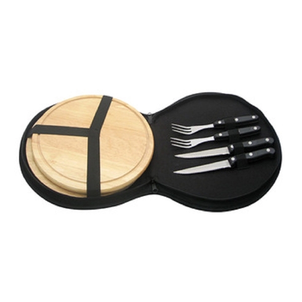 Home Kitchen Cheese Knife Set With Wooden Cutting Board