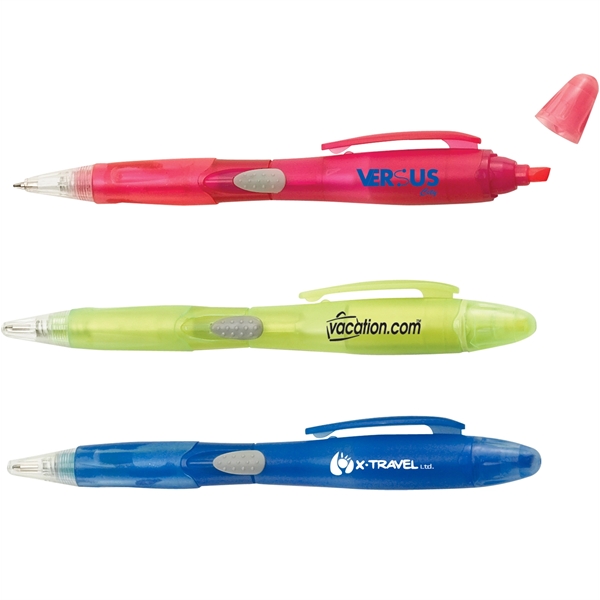 Retractable Pen with Highlighter Combo - Image 1