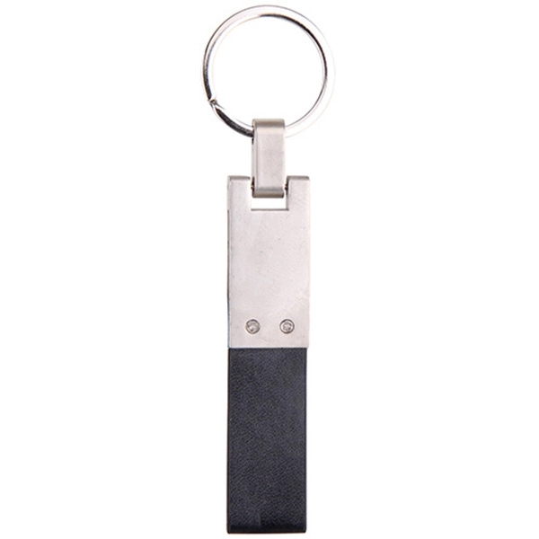 Metal/Leatherette Key Tag - Image 3