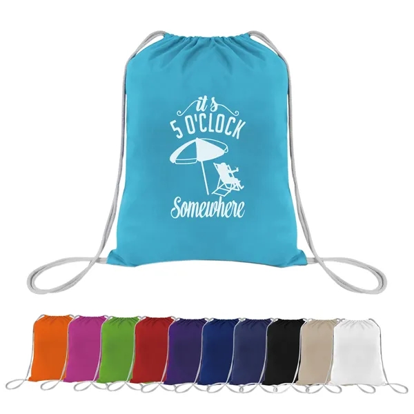 6 oz colorful cotton canvas backpack. - Image 1