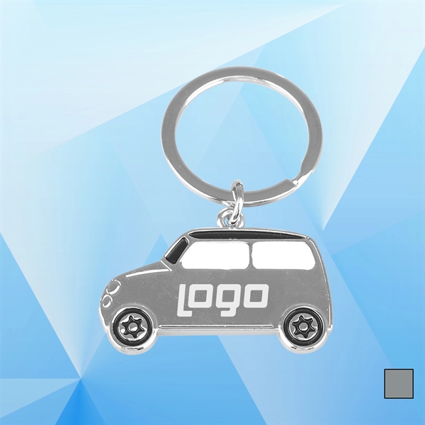 Car Shaped Metal Key Ring - Image 1