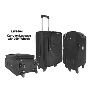 Expandable Carry-On Luggage w/ 360 Swivel Wheels
