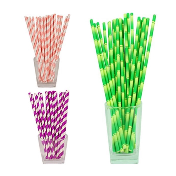 Custom Biodegradable Imprint Paper Drinking Straw - Image 31