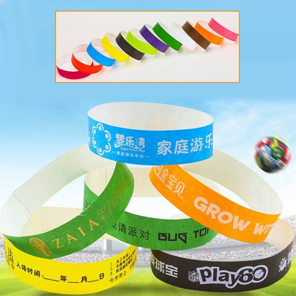 Custom Cheap Tyvek Paper Disposable Waterproof Wristband - Image 1