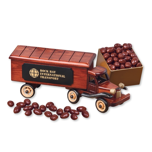 1940-Era Tractor-Trailer Truck with Chocolate Almonds - Image 1