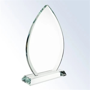 Teardrop award with slant edge base