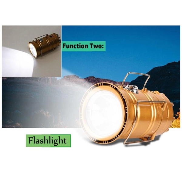 Led Hand Lamp Rechargeable Collapsible Solar Camping Lantern - Image 3