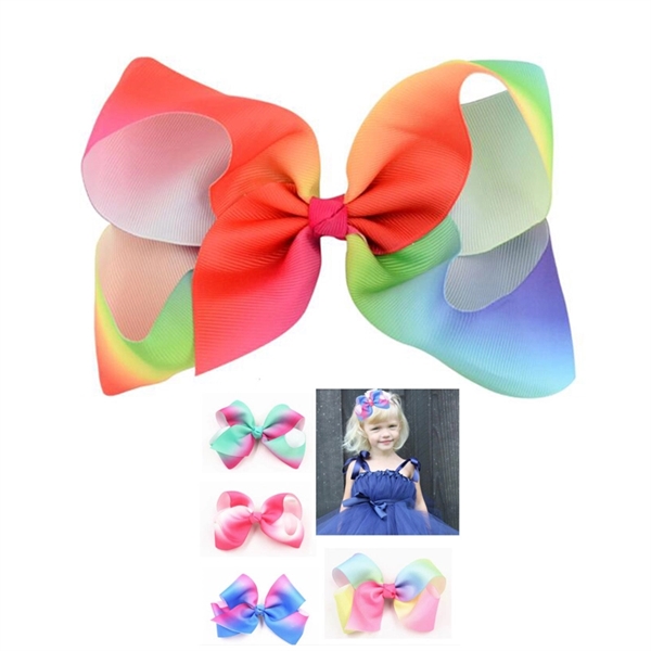Colorful Rainbow Butterfly Hair Tie For Girls - Image 1