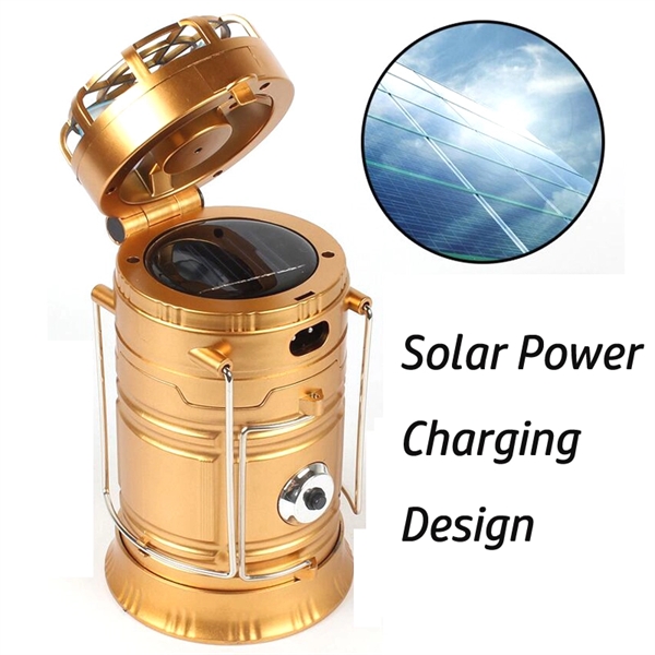 Led Hand Lamp Rechargeable Collapsible Solar Camping Lantern - Image 7