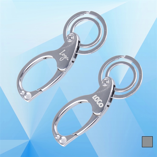 Dual Ring Metal Key Tag - Image 1