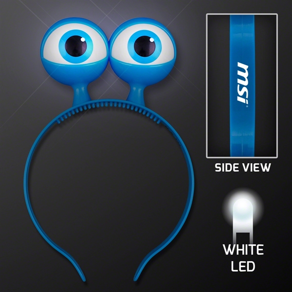 Light Up Eyes Blue Monster Headband - Image 1