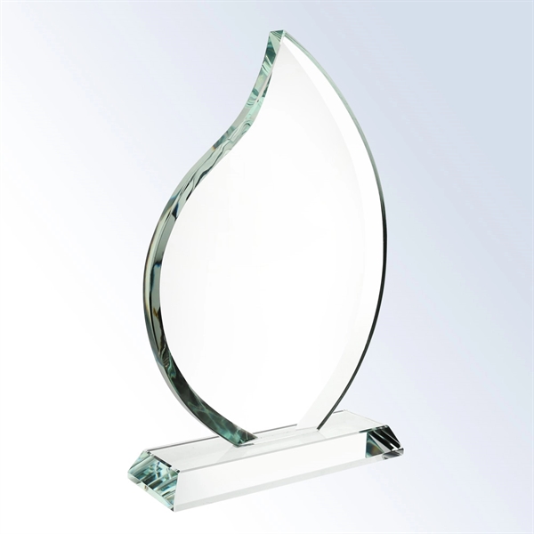 Flame award with slant edge base