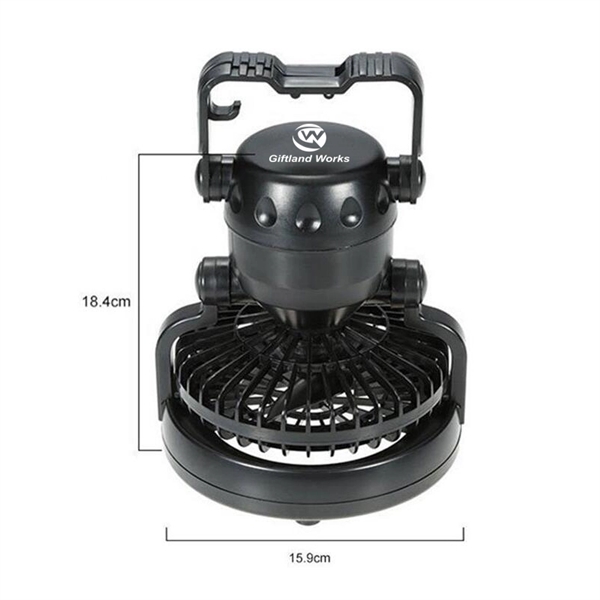 2 IN1 Portable LED Camping Lantern with Ceiling Fan  - Image 6