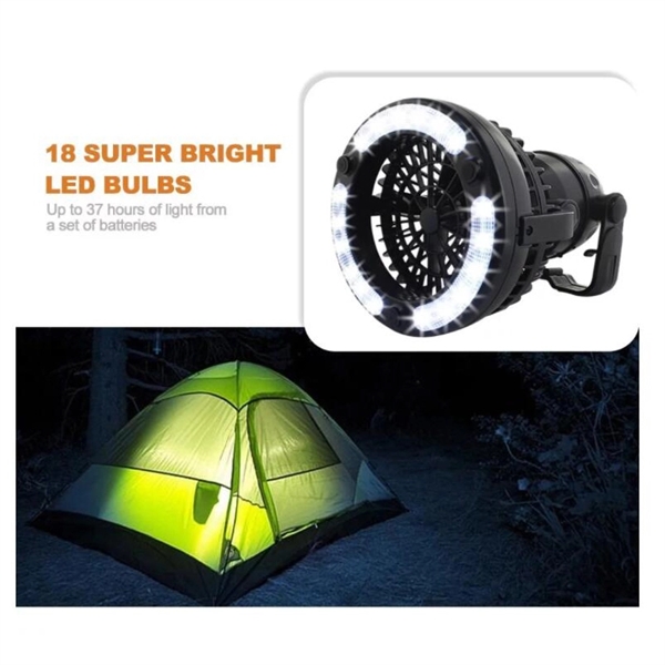 2 IN1 Portable LED Camping Lantern with Ceiling Fan  - Image 12