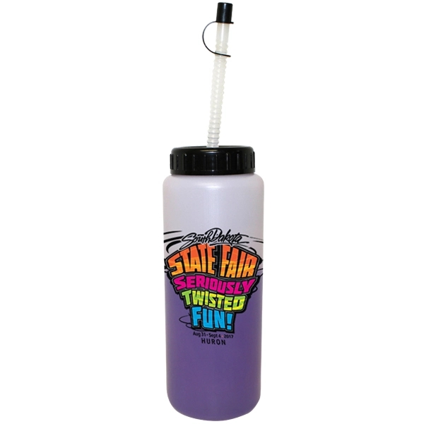 32 oz. Mood Sports Bottle With Flexible Straw, Full Color Di - Image 14