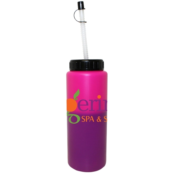 32 oz. Mood Sports Bottle With Flexible Straw, Full Color Di - Image 17