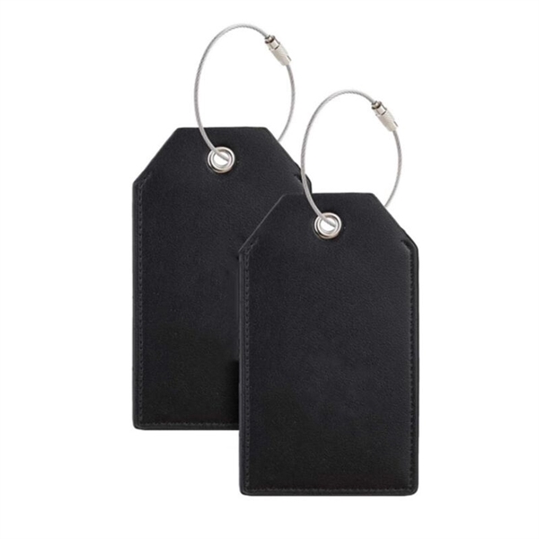 Leather Luggage Tag Or Bag Tag With Privacy Cover - Image 5