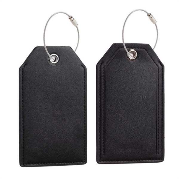 Leather Luggage Tag Or Bag Tag With Privacy Cover - Image 6