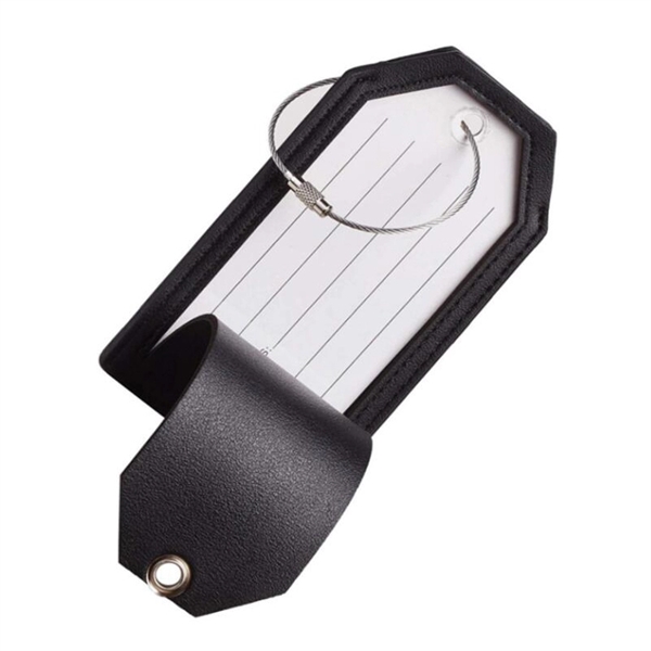 Leather Luggage Tag Or Bag Tag With Privacy Cover - Image 7