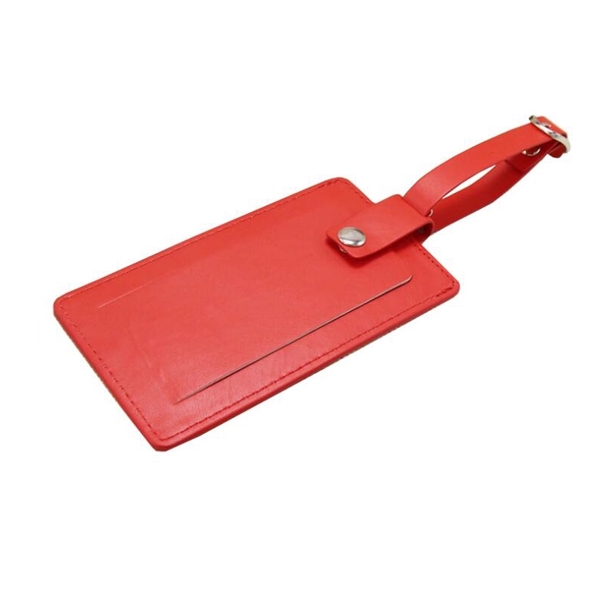 Cheap Leather Luggage Tag Or Bag Tag With Privacy Cover - Image 2