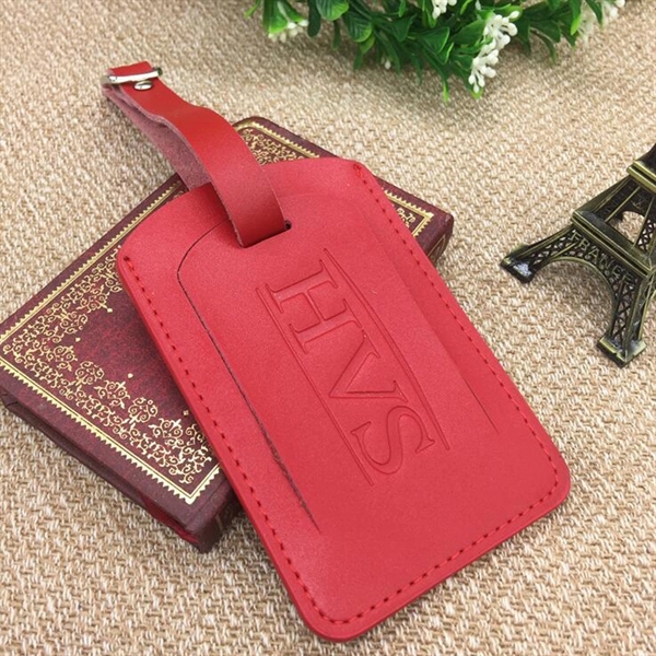 Cheap Leather Luggage Tag Or Bag Tag With Privacy Cover - Image 4