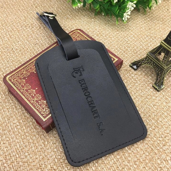 Cheap Leather Luggage Tag Or Bag Tag With Privacy Cover - Image 6