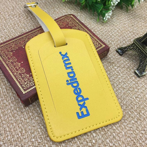 Cheap Leather Luggage Tag Or Bag Tag With Privacy Cover - Image 7
