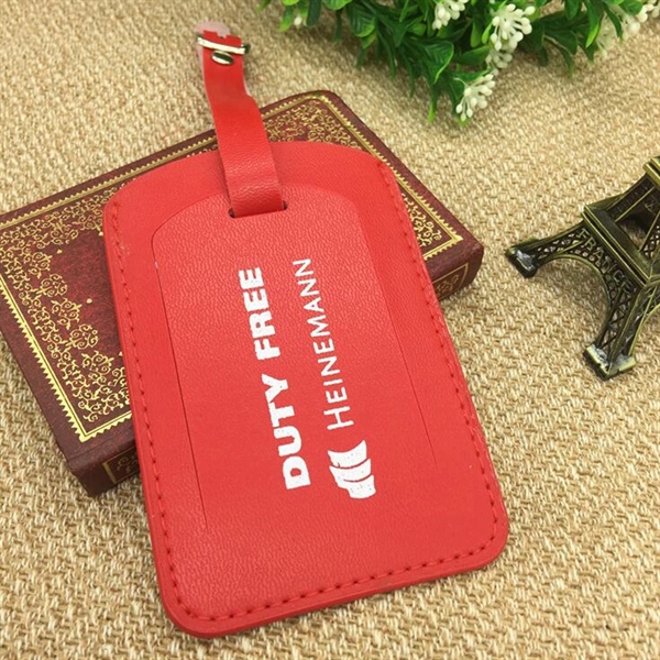Cheap Leather Luggage Tag Or Bag Tag With Privacy Cover - Image 8