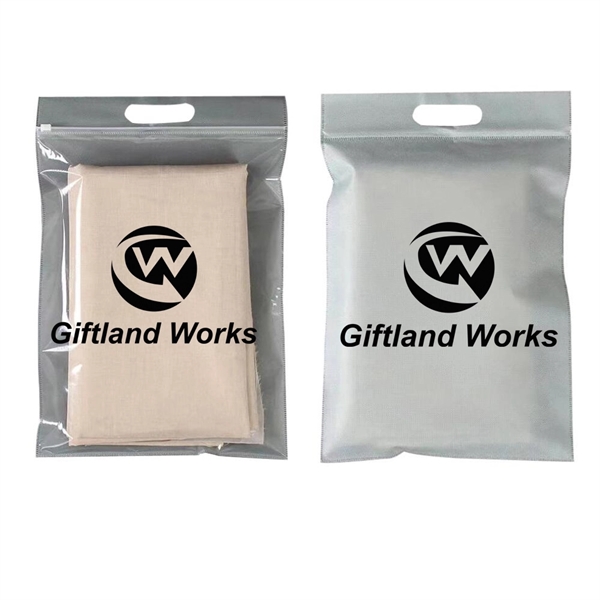 Custom Plastic Non Woven Clothes Packaging Bag With Zipper - Image 13