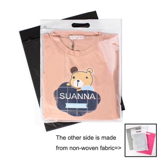Custom Plastic Non Woven Clothes Packaging Bag With Zipper - Image 15