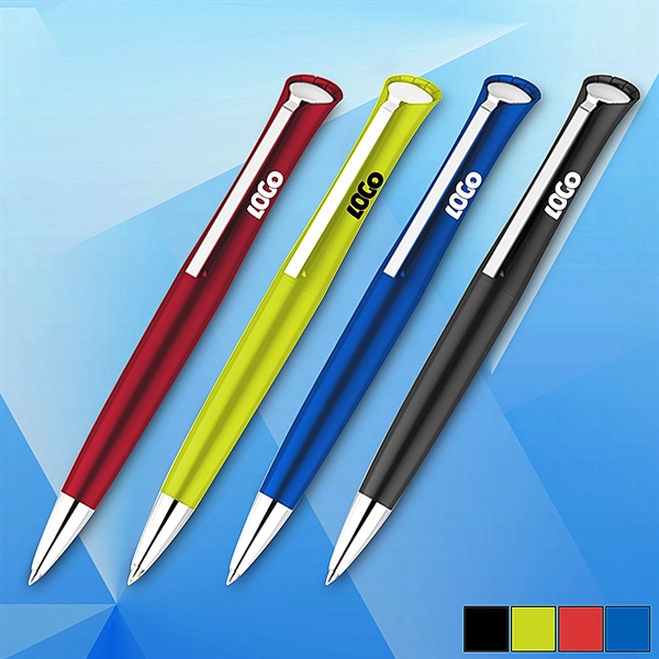 Twist Action Ballpoint Pen w/ Metal Clip - Image 1