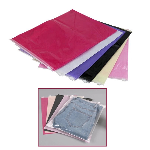 Custom Plastic Non Woven Clothes Packaging Bag With Zipper - Image 2