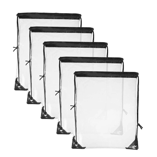 Clear Transparent Beach Or Outdoor Drawstring Backpack  - Image 4