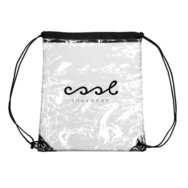 Clear Transparent Beach Or Outdoor Drawstring Backpack  - Image 5