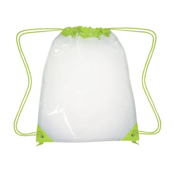 Clear Transparent Beach Or Outdoor Drawstring Backpack  - Image 9
