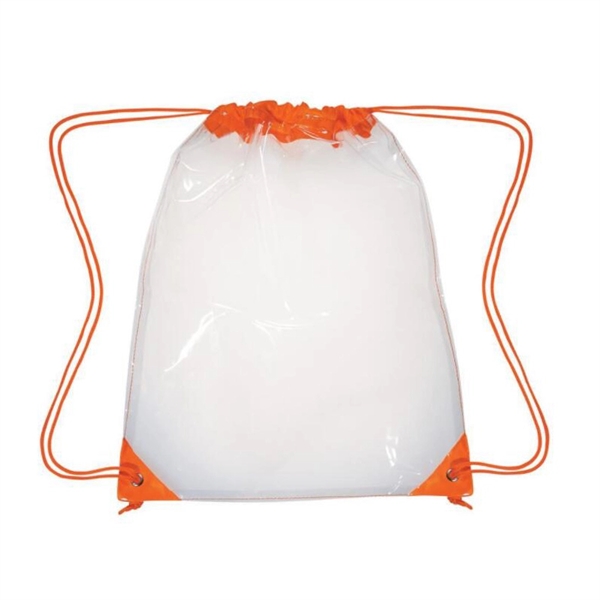 Clear Transparent Beach Or Outdoor Drawstring Backpack  - Image 10