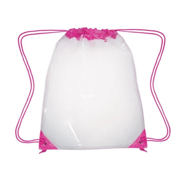 Clear Transparent Beach Or Outdoor Drawstring Backpack  - Image 12