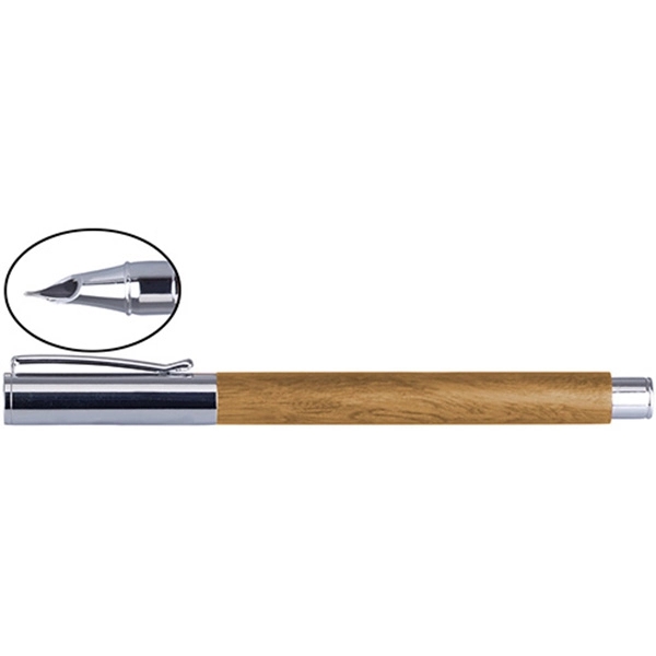 Business Fountain Pen w/ Wooden Barrel - Image 4