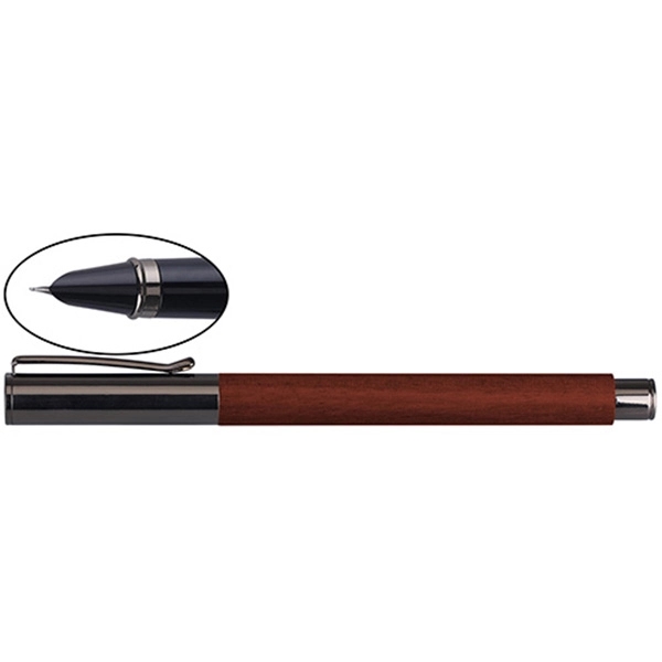 Wooden Fountain Pen w/ Clip Barrel - Image 2