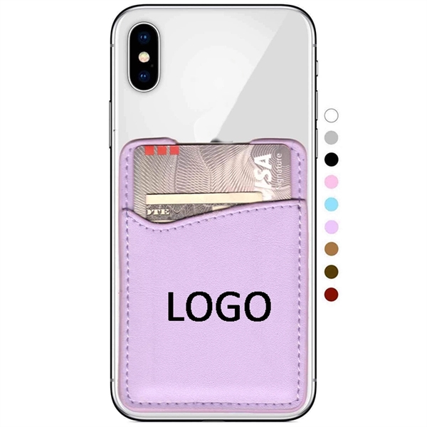 Adhesive Slim Card Holder Stick On Wallet Phone Pocket - Image 1