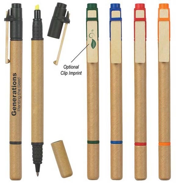 Dual Function Eco-Friendly Pen/Highlighter